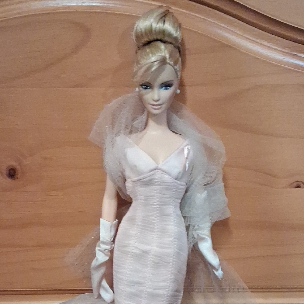 Elegant Doll in Pink Gown